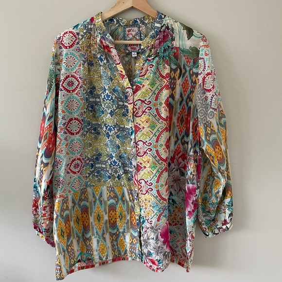 JOHNNY WAS Silk Blouse - Picture 2 of 5